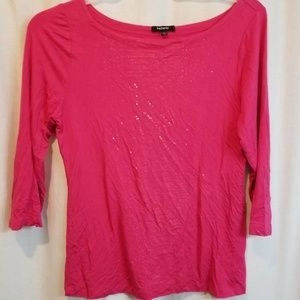 Premise pink bling 3/4 length sleeve tee‎